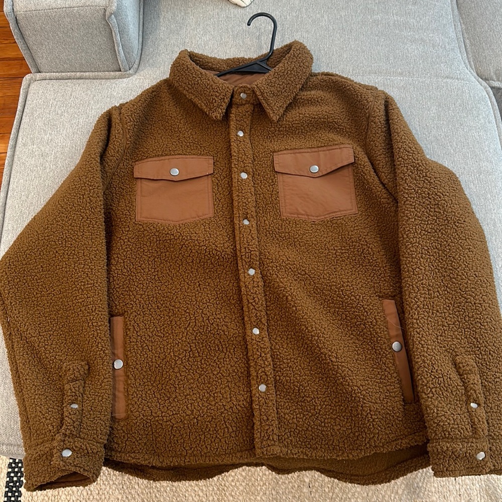 Brown buttoned jacket, size XL